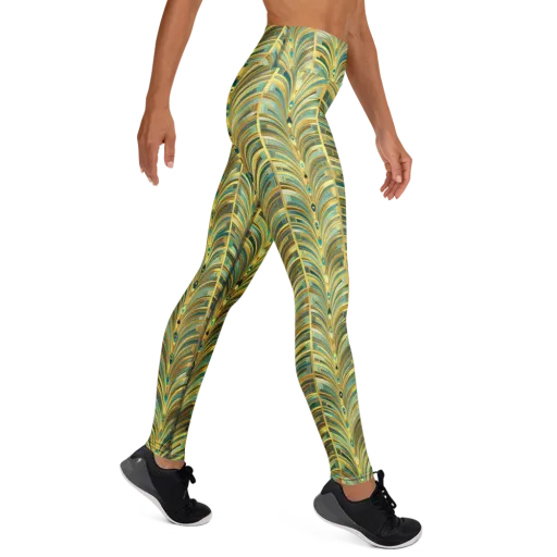 Gilded Plume on a Yoga Leggings