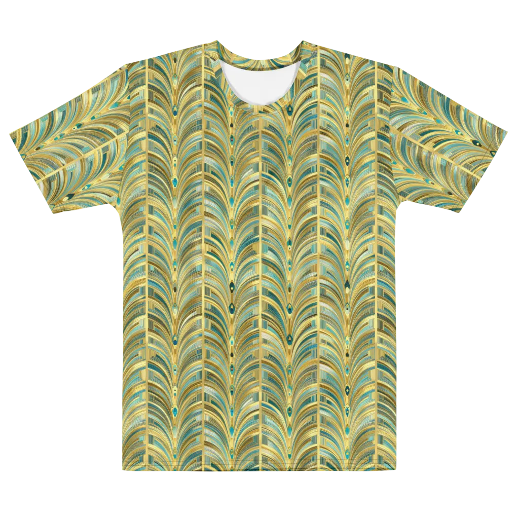 Gilded Plume on Men's Cotton Crew Neck T-Shirt — Front