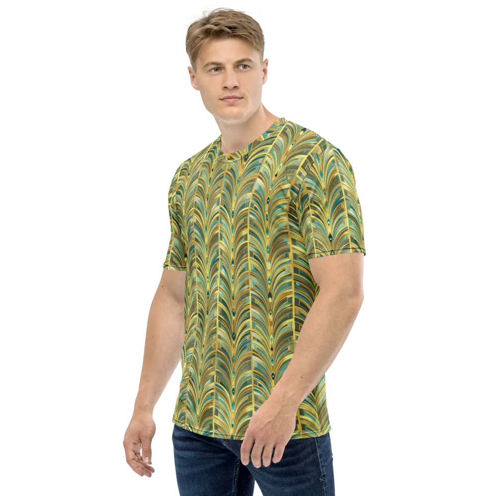 Gilded Plume on Men's Crew Neck T-Shirt — Left