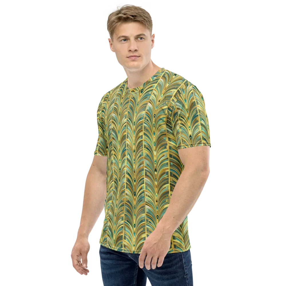 Gilded Plume on Men's Crew Neck T-Shirt — Left