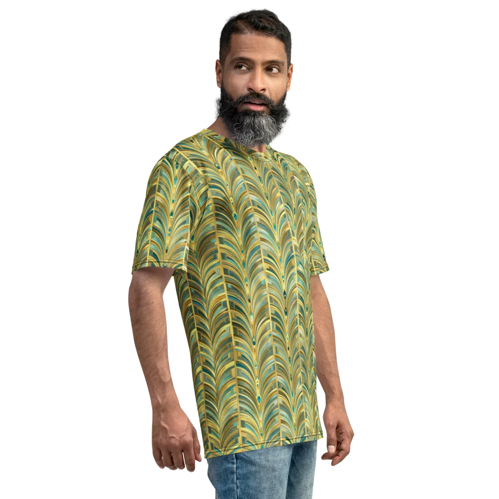 Gilded Plume on Men's Crew Neck T-Shirt — Right