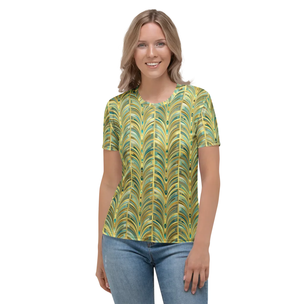 Gilded Plume on Women's Crew Neck T-Shirt — Front