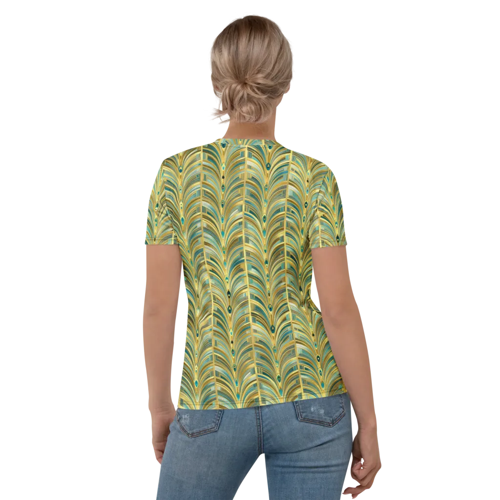 Gilded Plume on Women's Crew Neck T-Shirt — Back