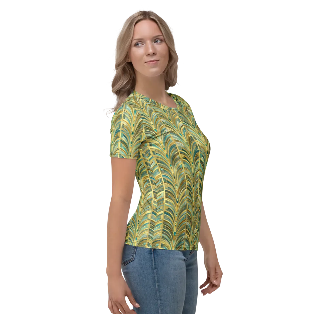 Gilded Plume on Women's Crew Neck T-Shirt — Right