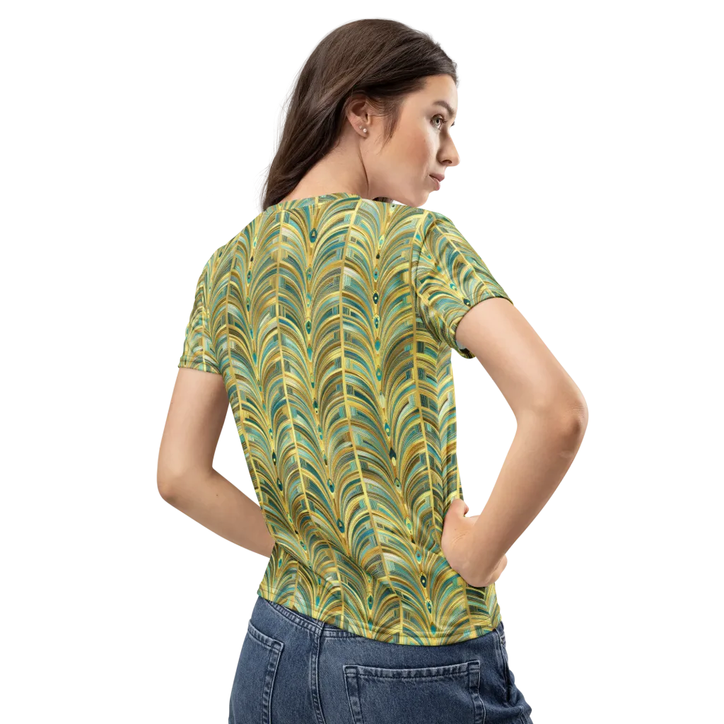 Gilded Plume on Women's Crew Neck T-Shirt — Back