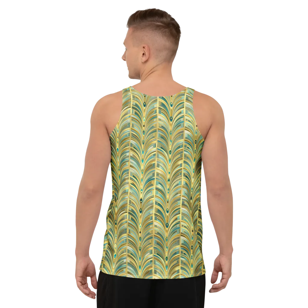 Gilded Plume on Men's Tank Top — Back