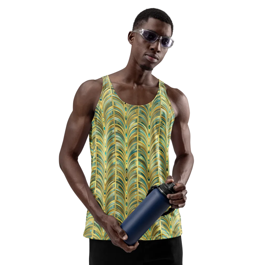 Gilded Plume on Men's Tank Top — Front