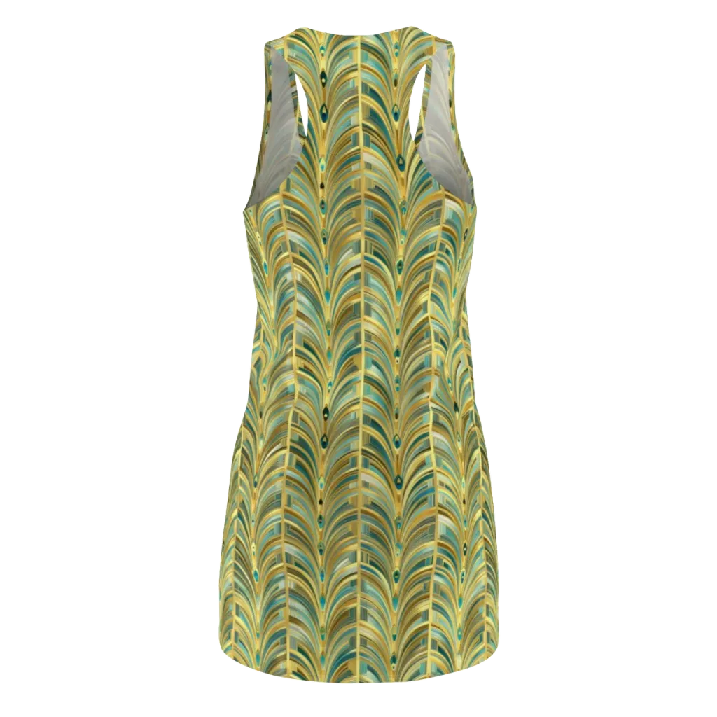 Gilded Plume on Racerback Dress — Back