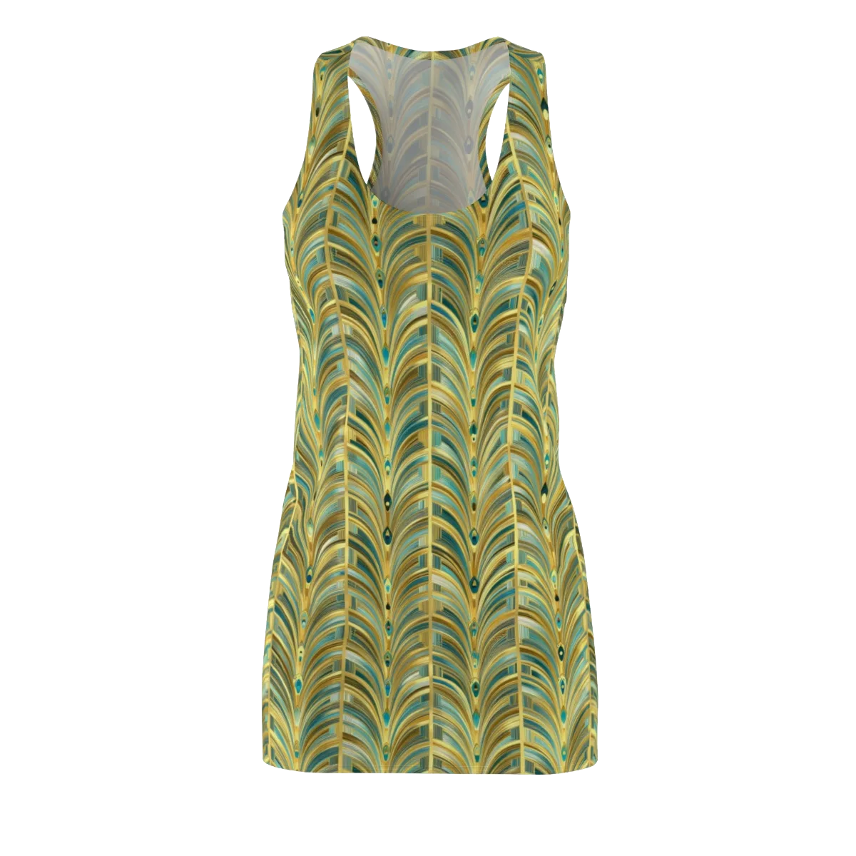 Gilded Plume on Racerback Dress — Front