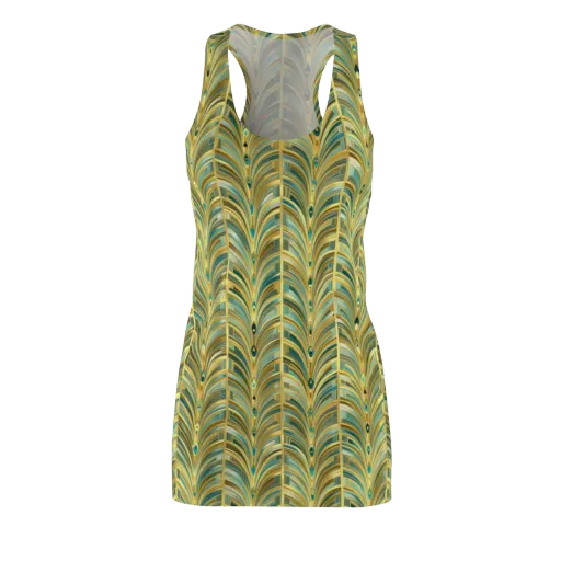 Gilded Plume on a Racerback Dress