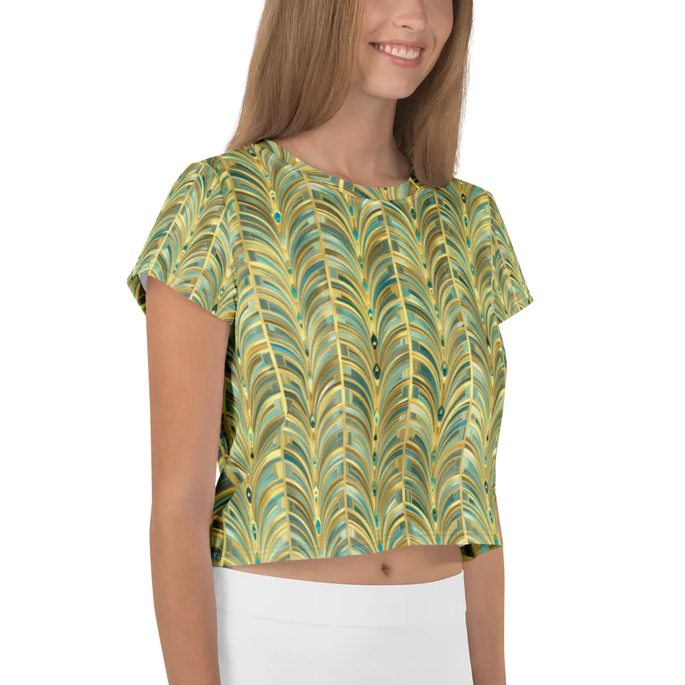 Gilded Plume on Crop Tee — Right