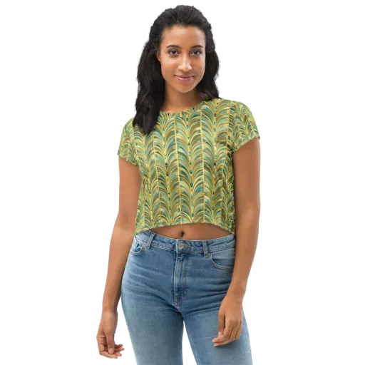Gilded Plume on a Crop Tee