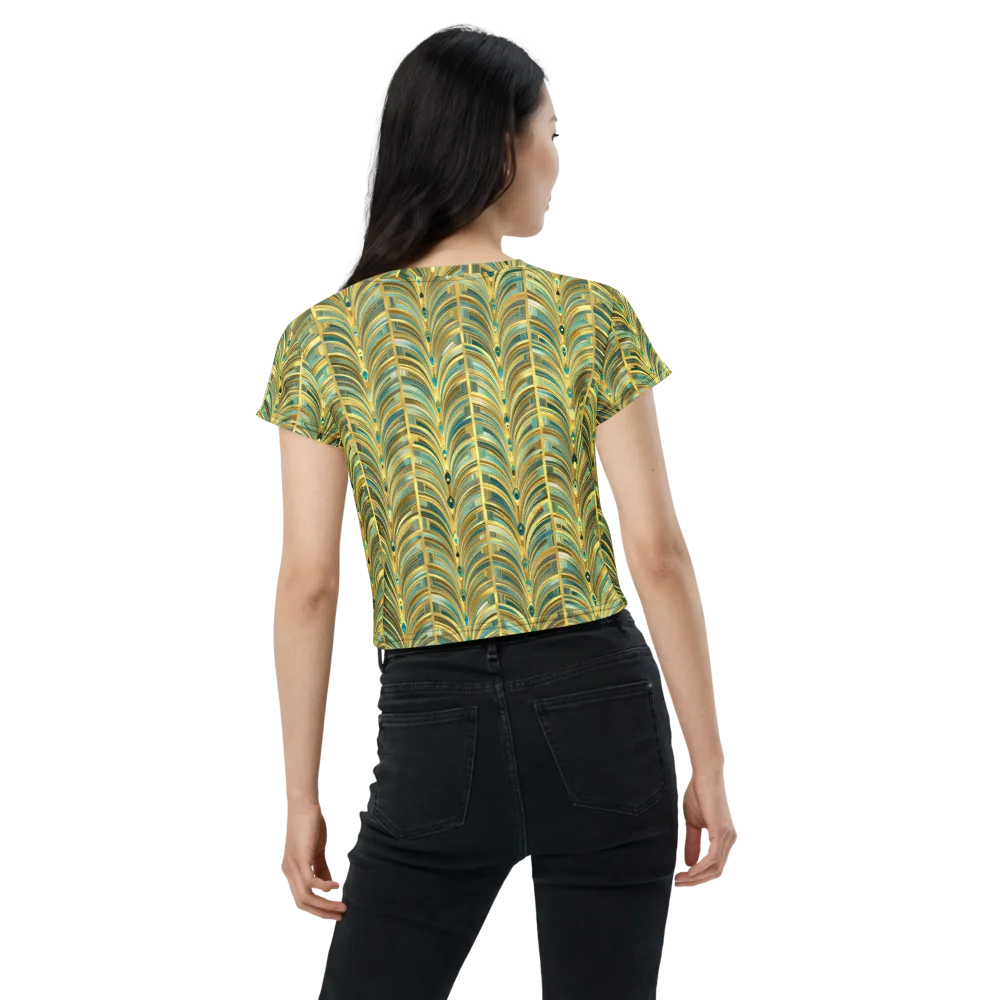 Gilded Plume on Crop Tee — Back