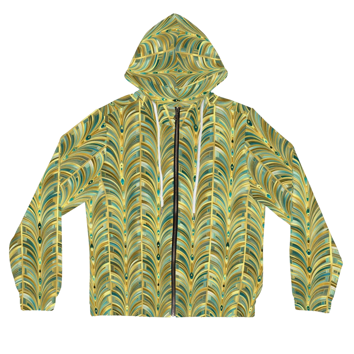 Gilded Plume on Women's Full-Zip Hoodie — Front