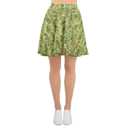 Gilded Plume on a Skater Skirt