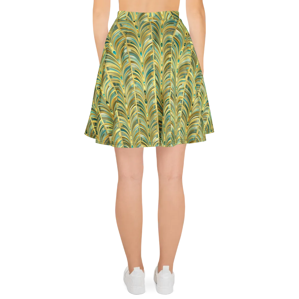 Gilded Plume on Skater Skirt — Back