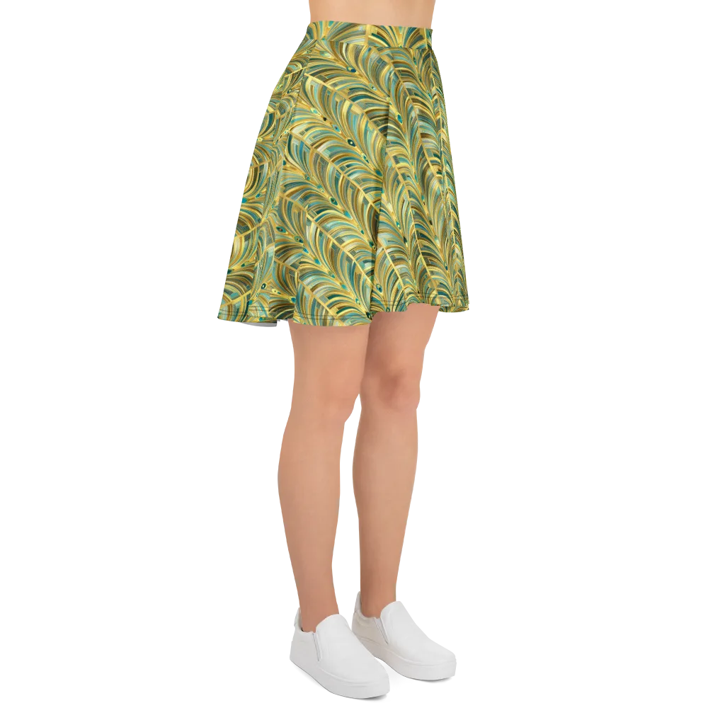 Gilded Plume on Skater Skirt — Right