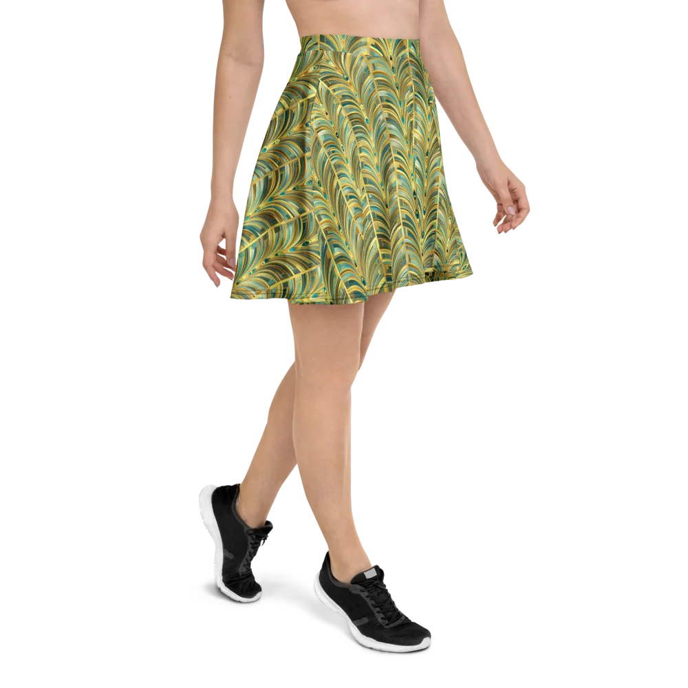 Gilded Plume on Skater Skirt — Right