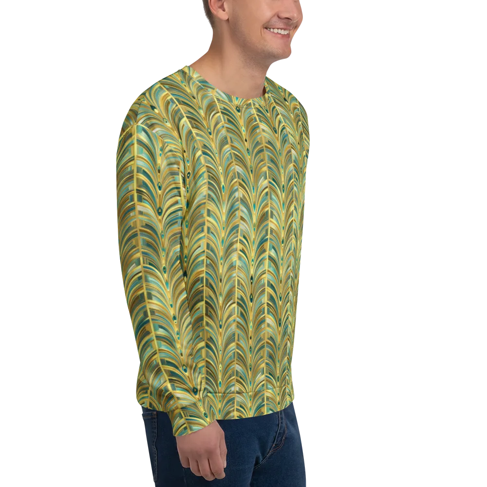 Gilded Plume on Sweatshirt — Right Front