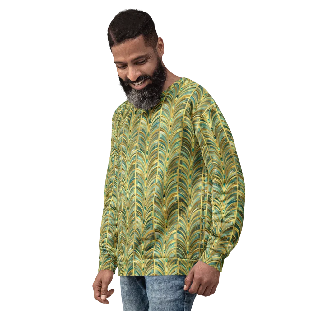 Gilded Plume on Sweatshirt — Left Front