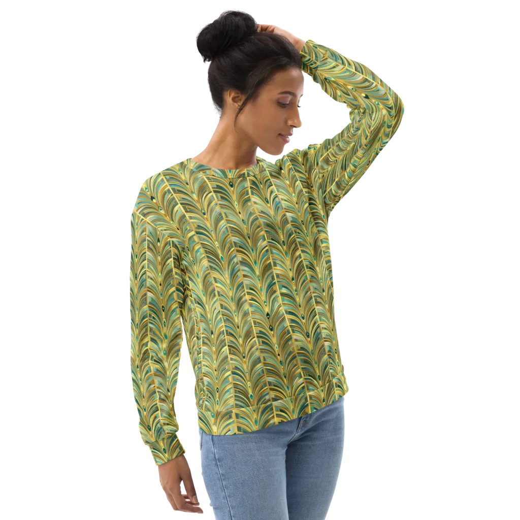 Gilded Plume on Sweatshirt — Right Front