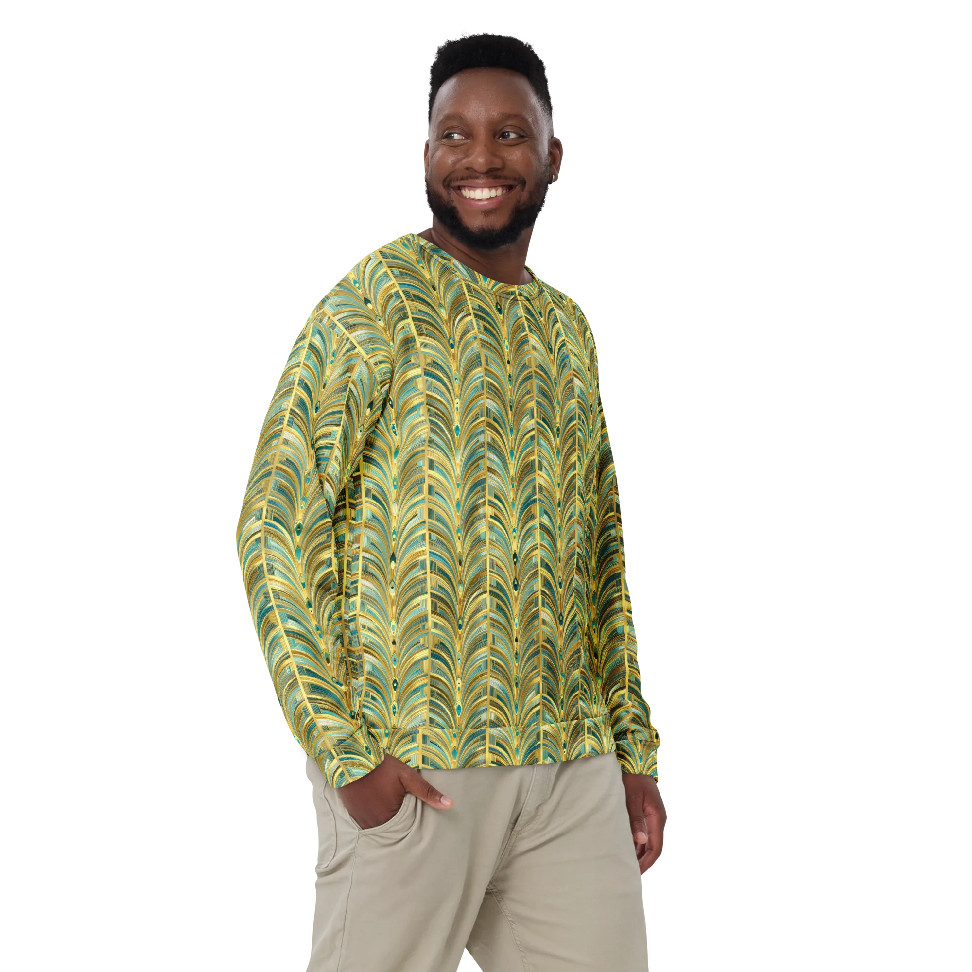 Gilded Plume on Sweatshirt — Front