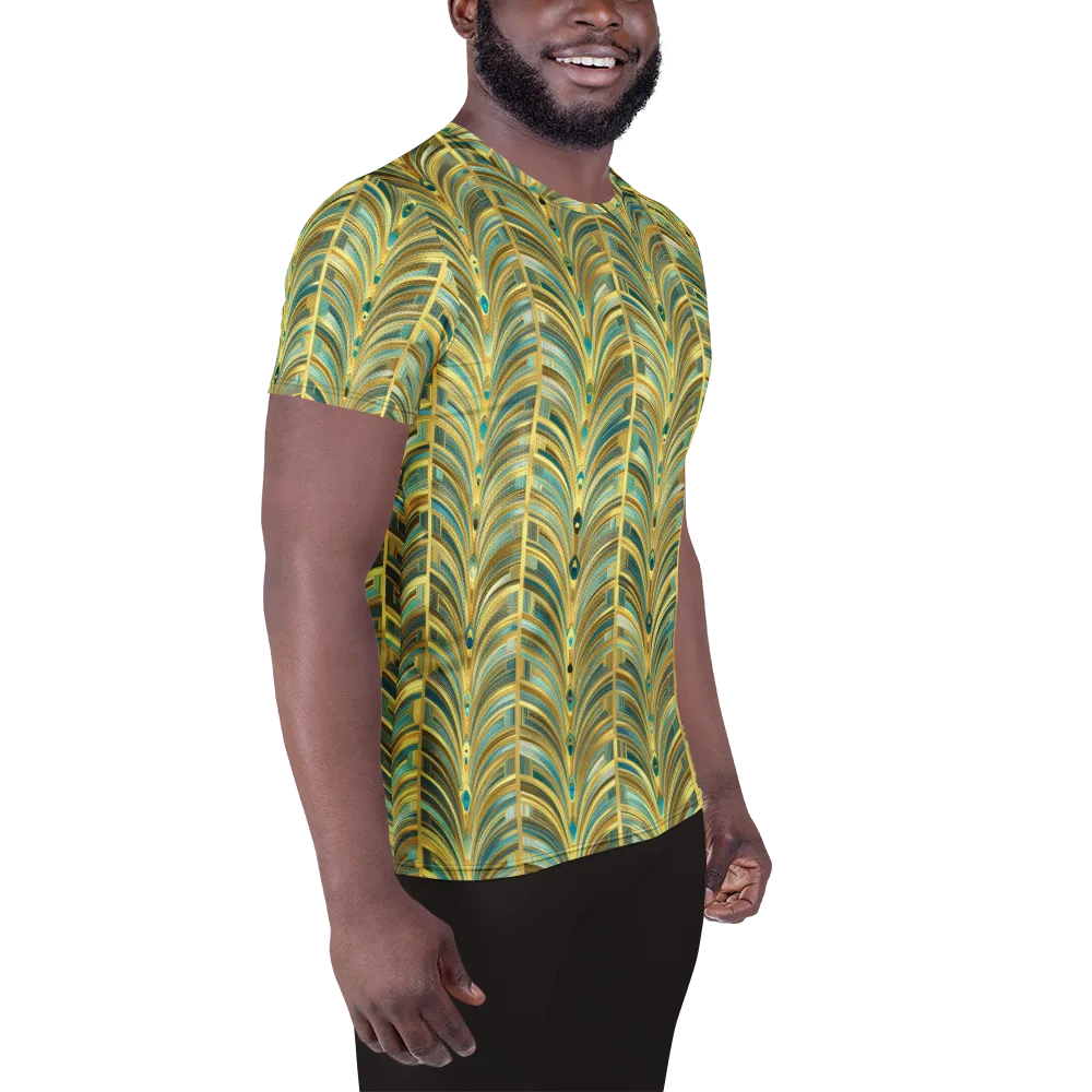 Gilded Plume on Men's Athletic T-Shirt — Right