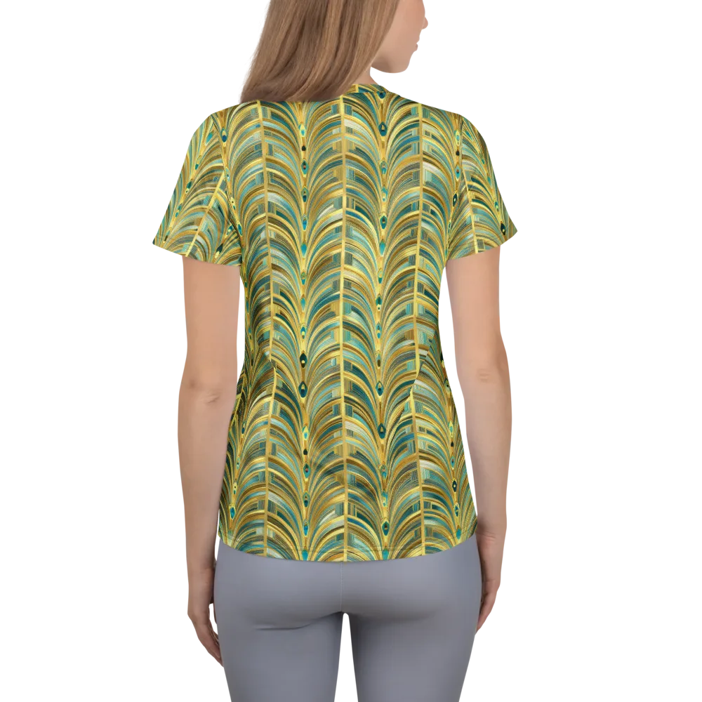 Gilded Plume on Women's Athletic T-Shirt — Back