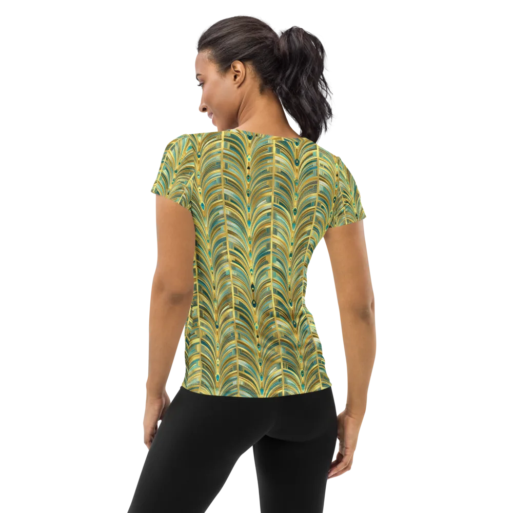 Gilded Plume on Women's Athletic T-Shirt — Back