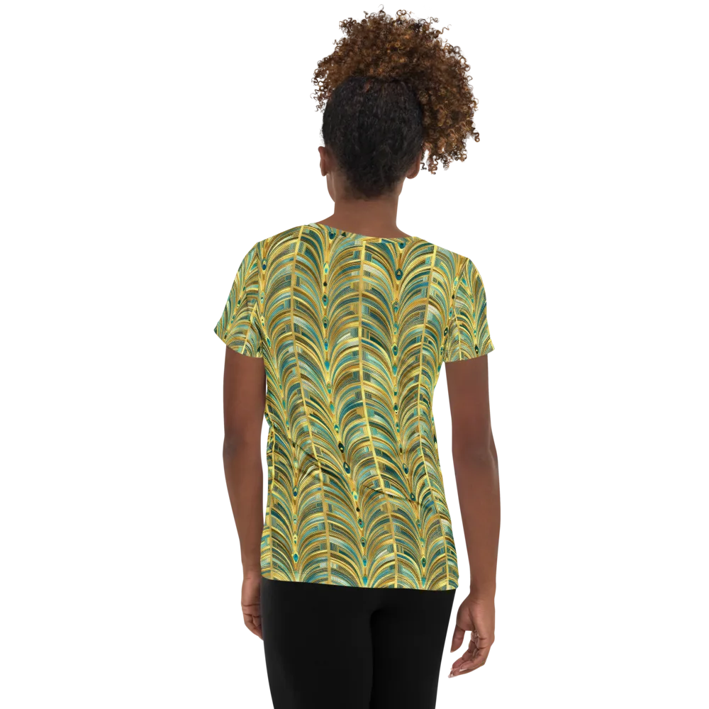 Gilded Plume on Women's Athletic T-Shirt — Back