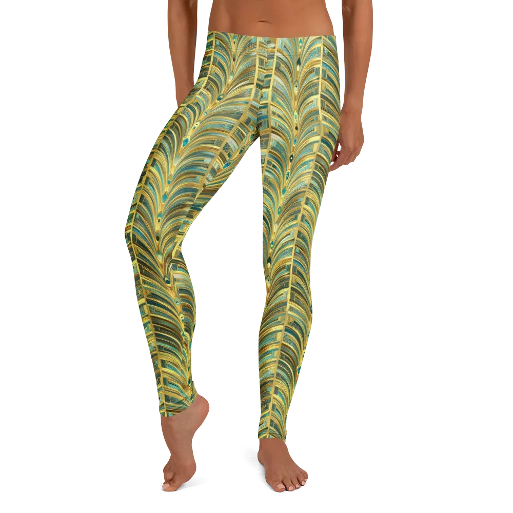 Gilded Plume on Leggings — Front