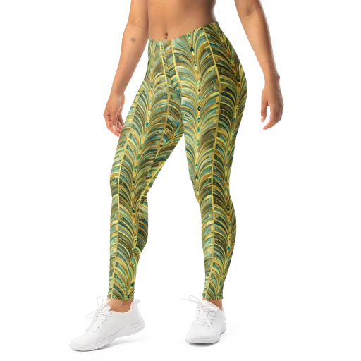 Gilded Plume on a Leggings
