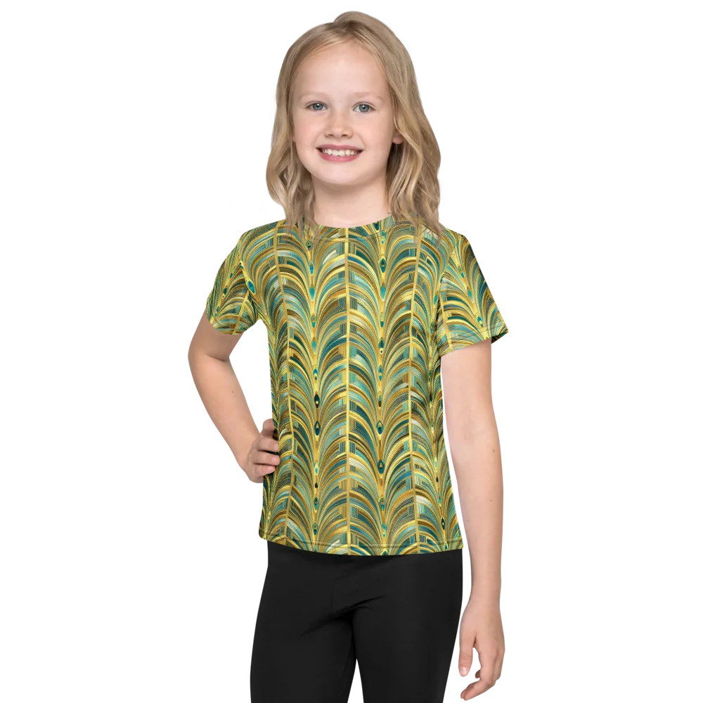 Gilded Plume on Kids Crew Neck T-Shirt — Front