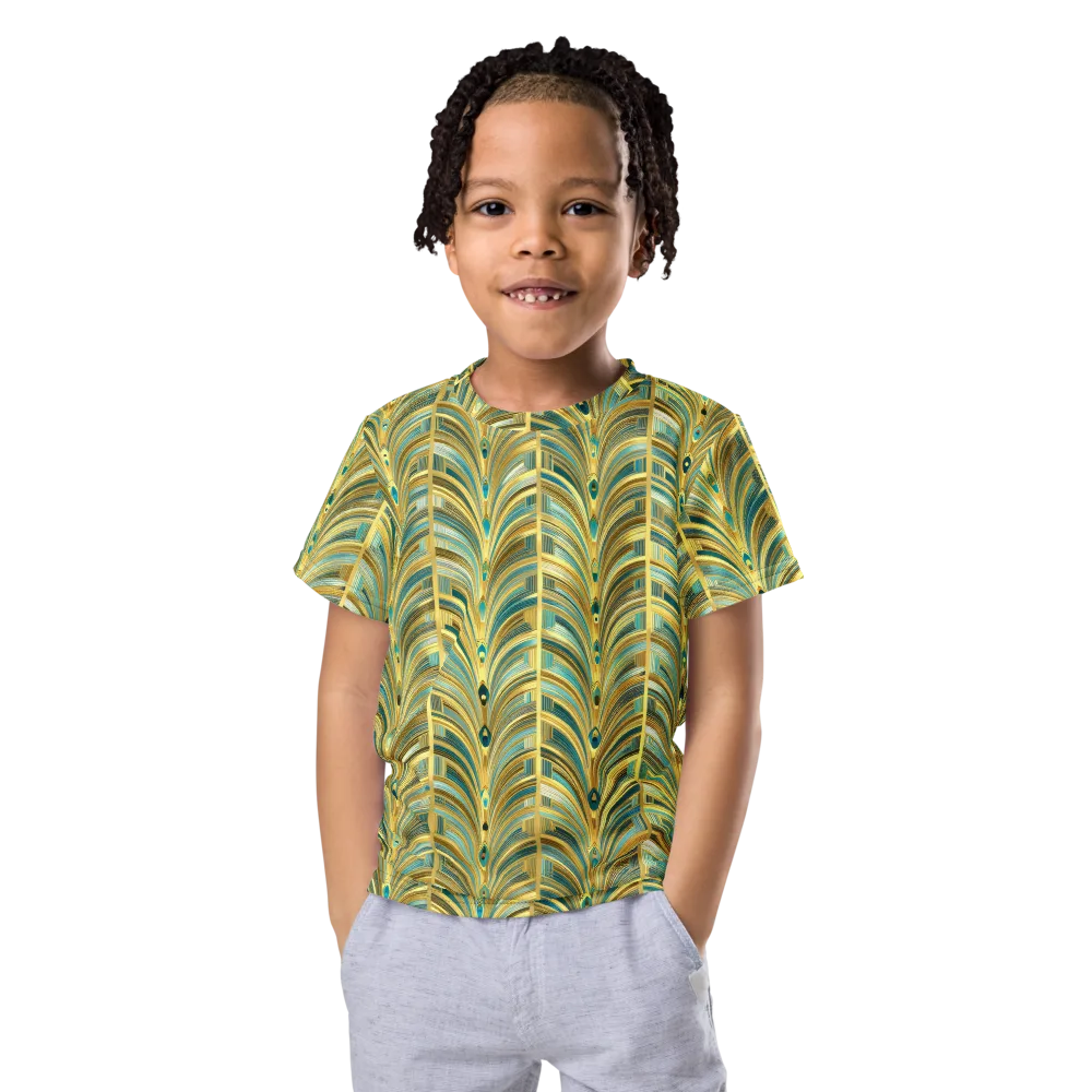 Gilded Plume on Kids Crew Neck T-Shirt — Front