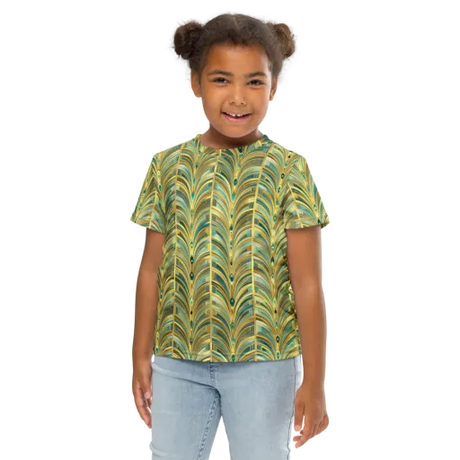 Gilded Plume on a Kids Crew Neck T-Shirt