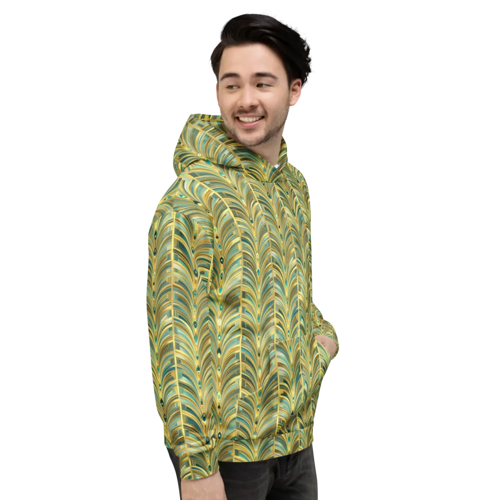 Gilded Plume on Hoodie — Right