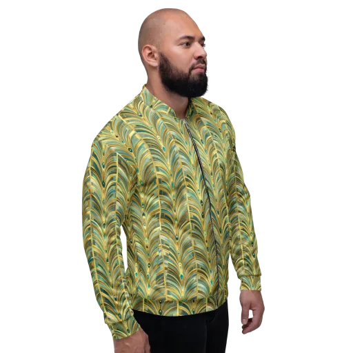 Gilded Plume on a Bomber Jacket