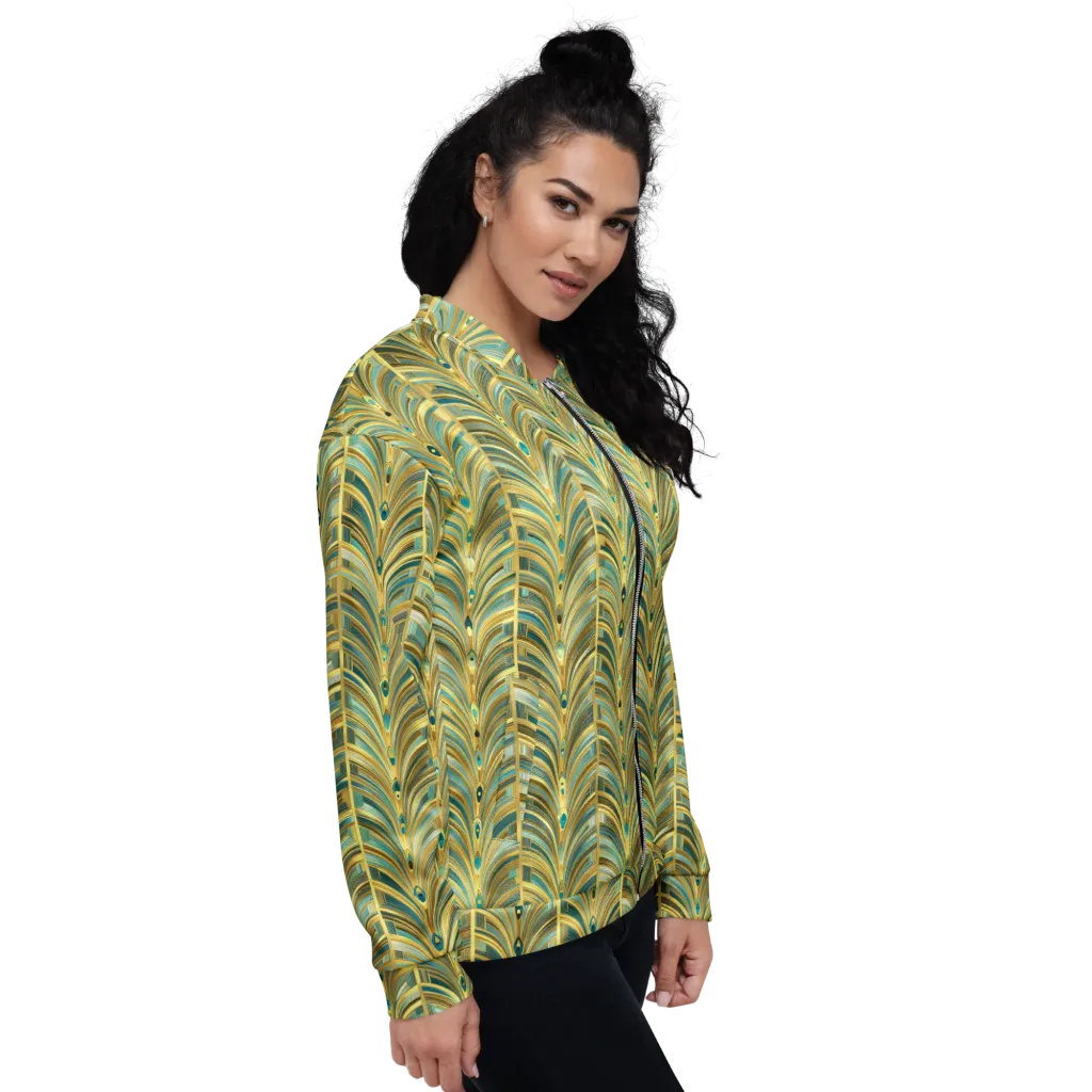 Gilded Plume on Bomber Jacket — Right
