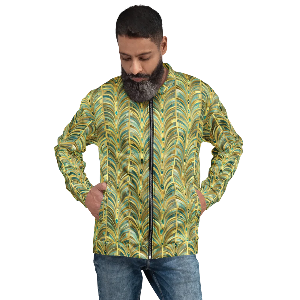 Gilded Plume on Bomber Jacket — Front