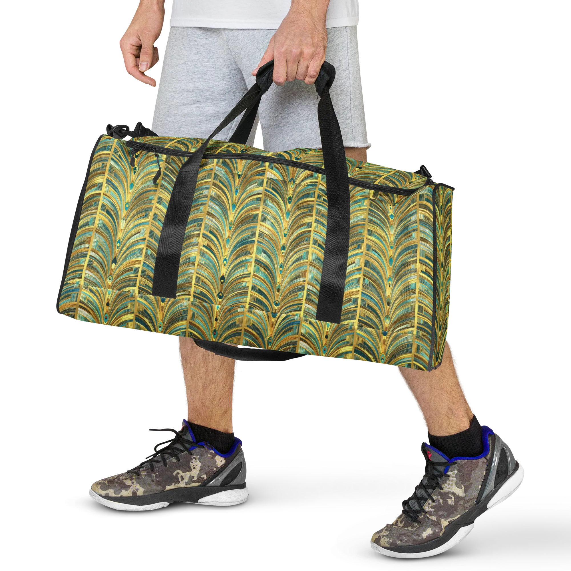 Gilded Plume on Duffle Bag — Front
