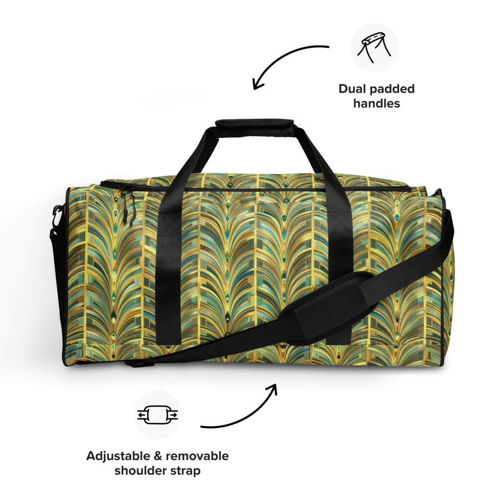 Gilded Plume on Duffle Bag — Front