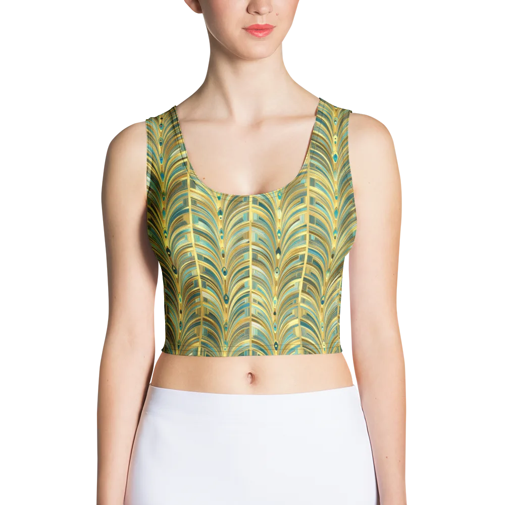 Gilded Plume on Crop Top — Front