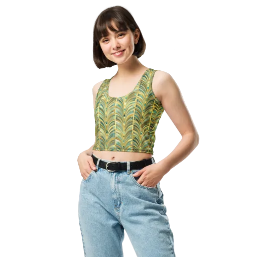 Gilded Plume on a Crop Top