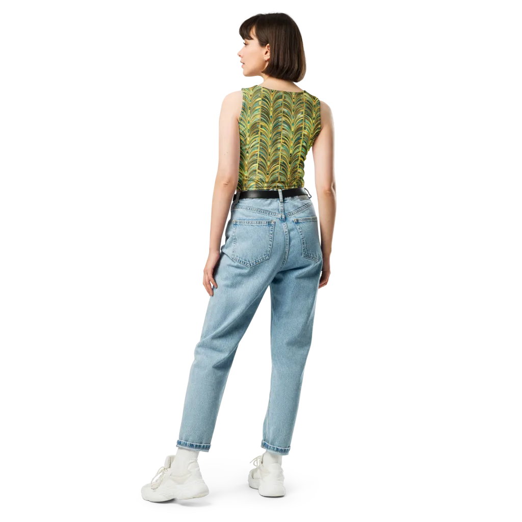 Gilded Plume on Crop Top — Back