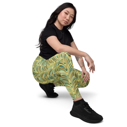Gilded Plume on a Leggings with Pockets