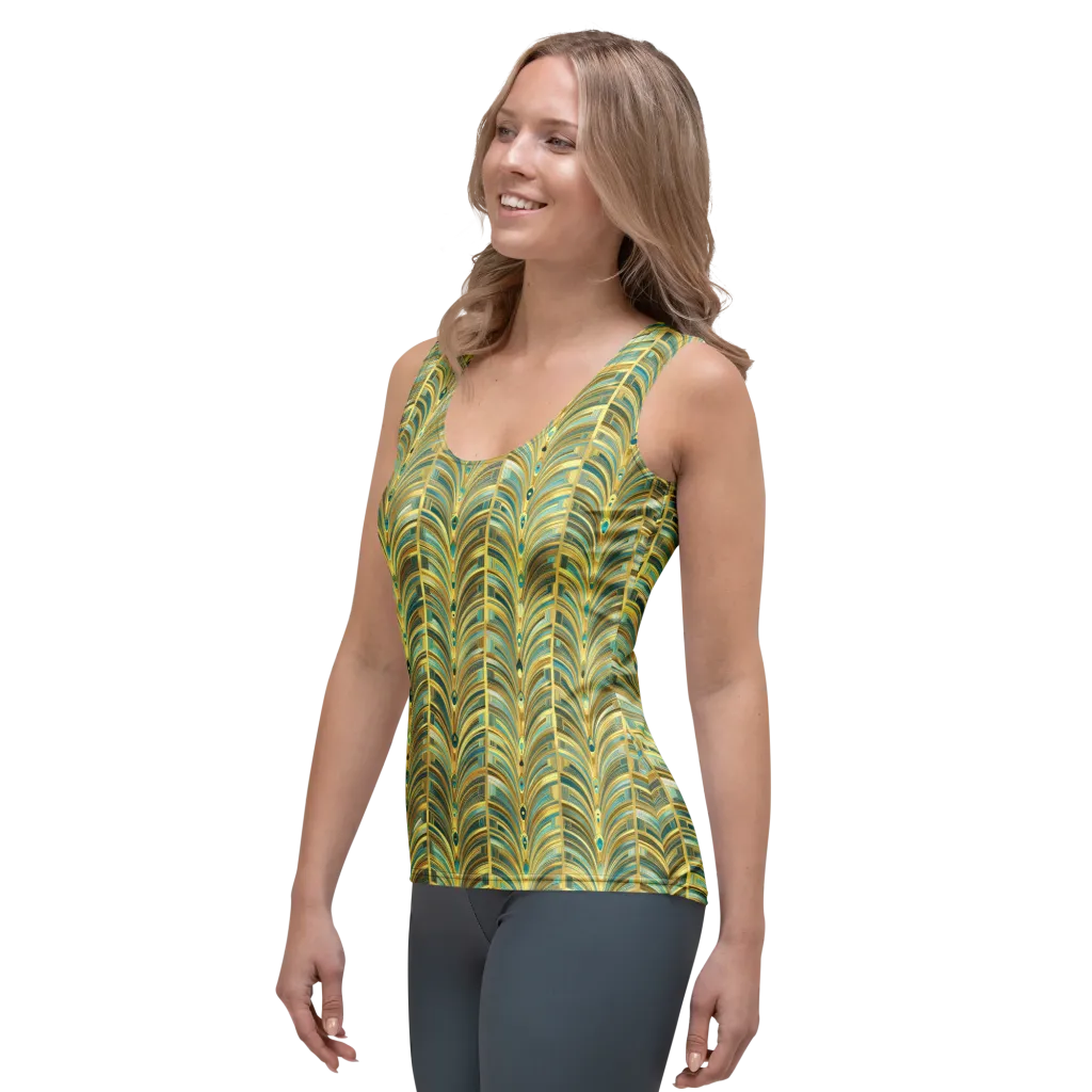 Gilded Plume on Women's Tank Top — Left Front