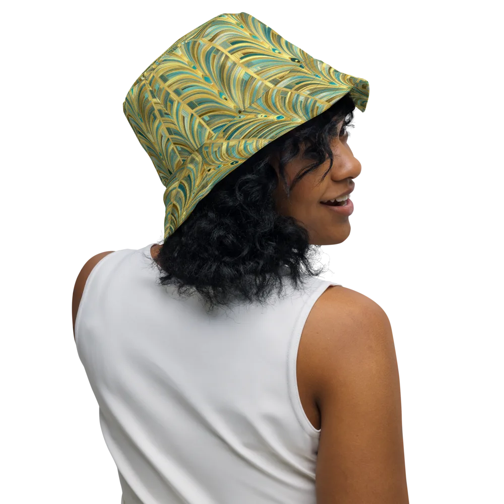 Gilded Plume on Reversible Bucket Hat — Right Outside