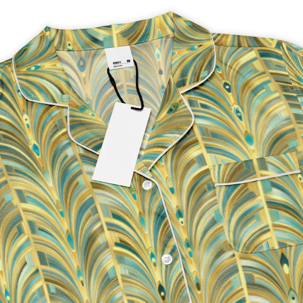 Gilded Plume on Women's Short Sleeve Pajama Top — Product details