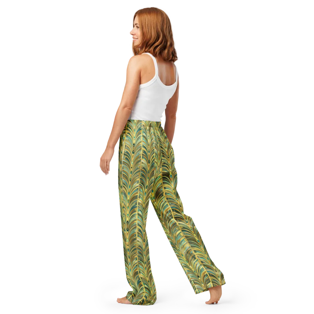 Gilded Plume on Women's Pajama Pants — Back