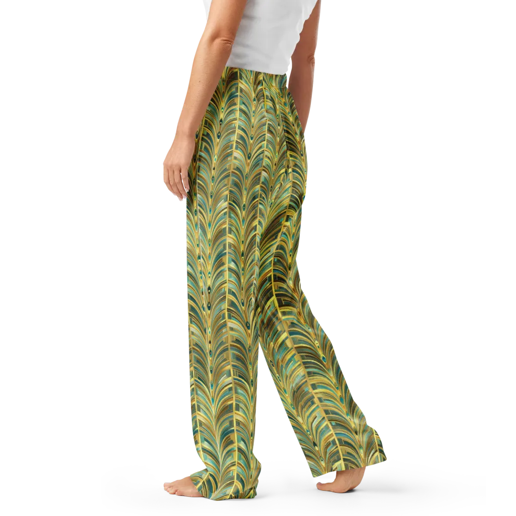 Gilded Plume on Women's Pajama Pants — Left